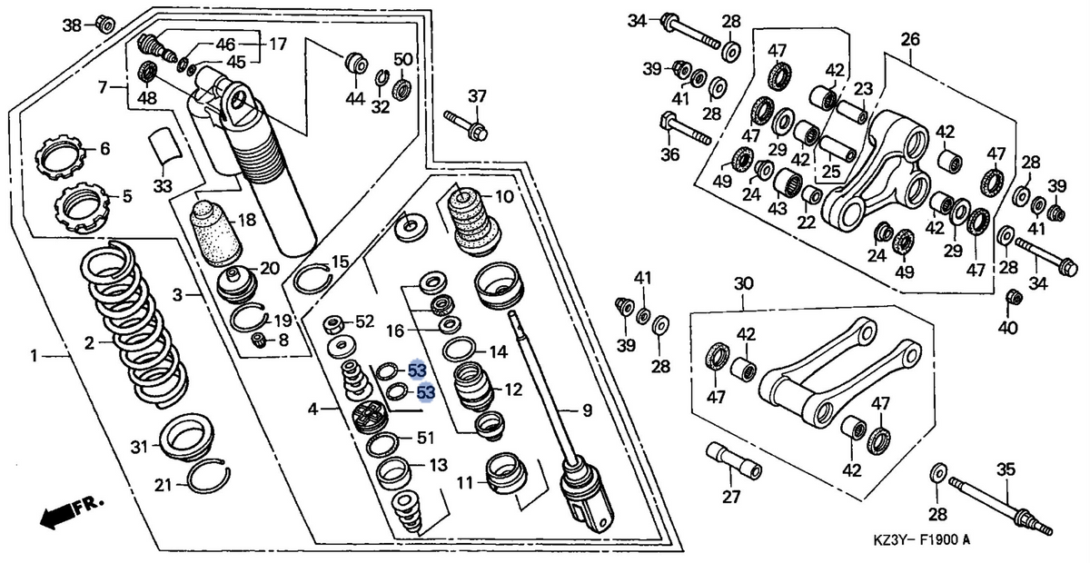 Honda OEM part 52434-KZ3-J31