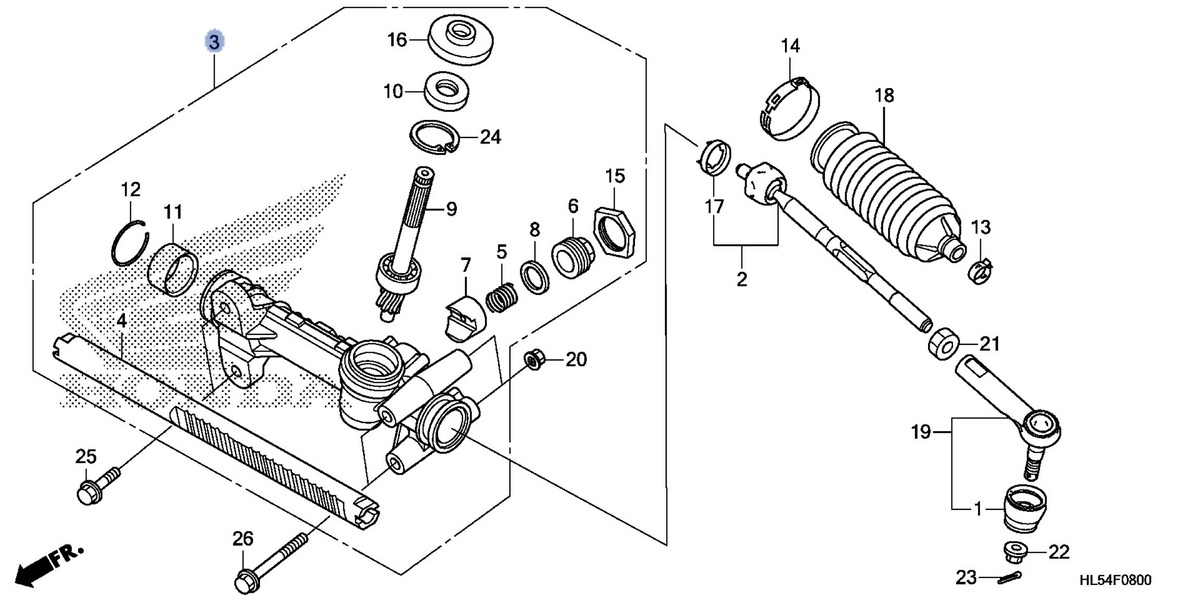 Honda OEM part 53040-HL3-A01