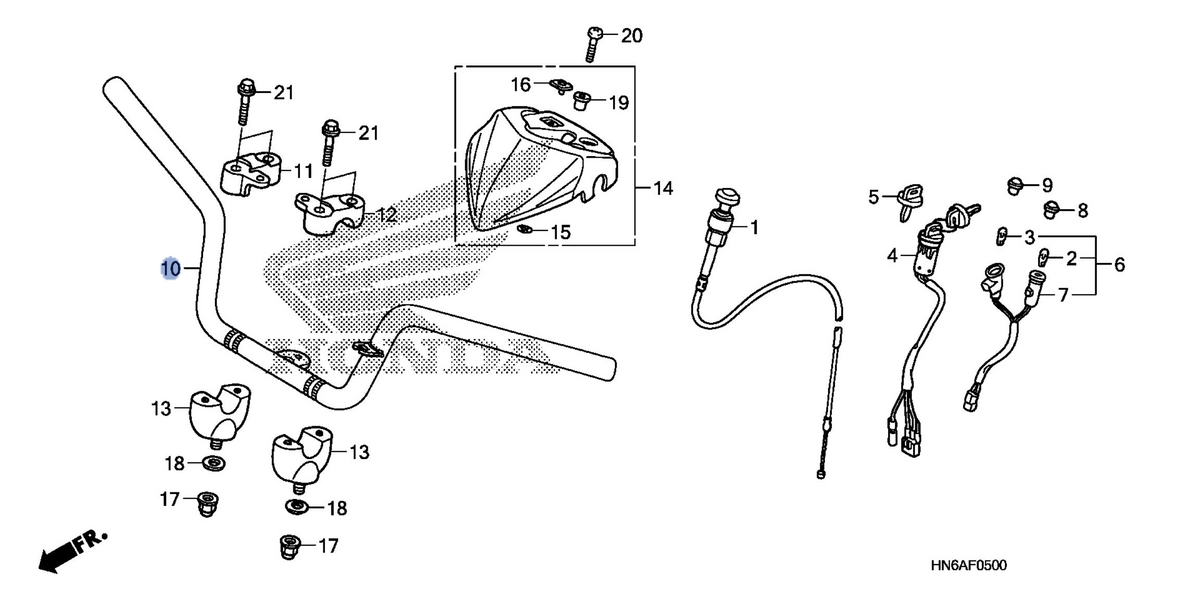 Honda OEM part 53100-HN6-A50