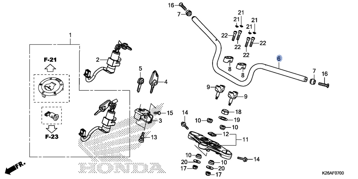 Honda OEM part 53100-K26-B00