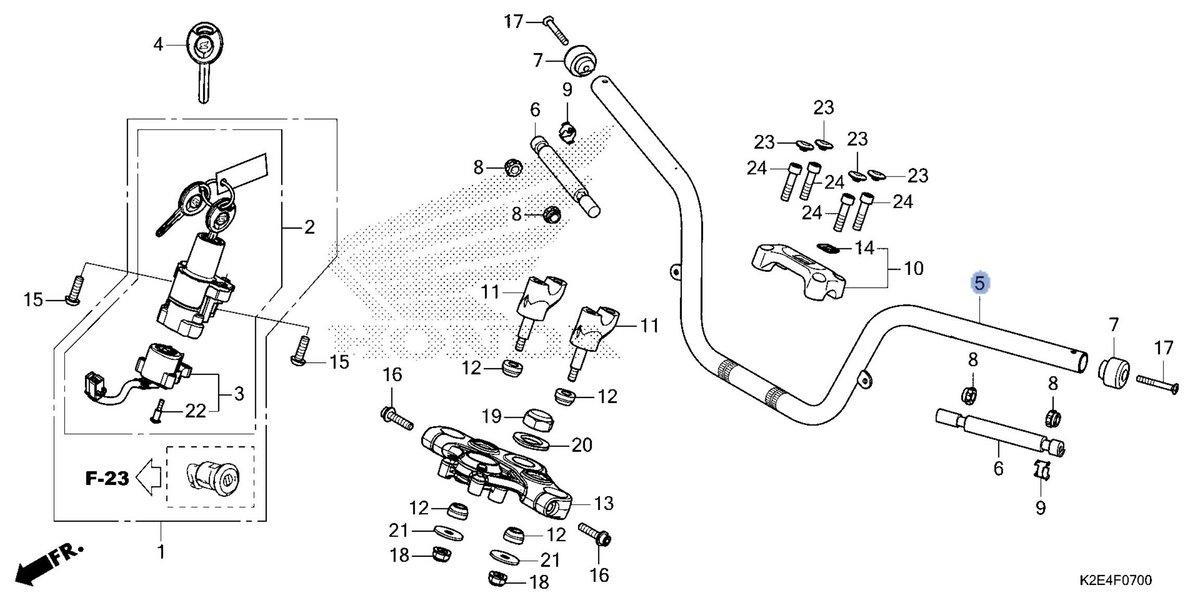 Honda OEM part 53100-K2E-T00