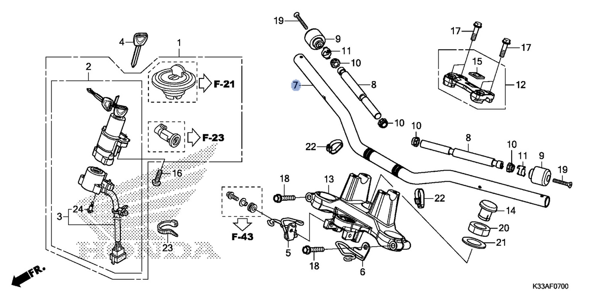 Honda OEM part 53100-K33-700