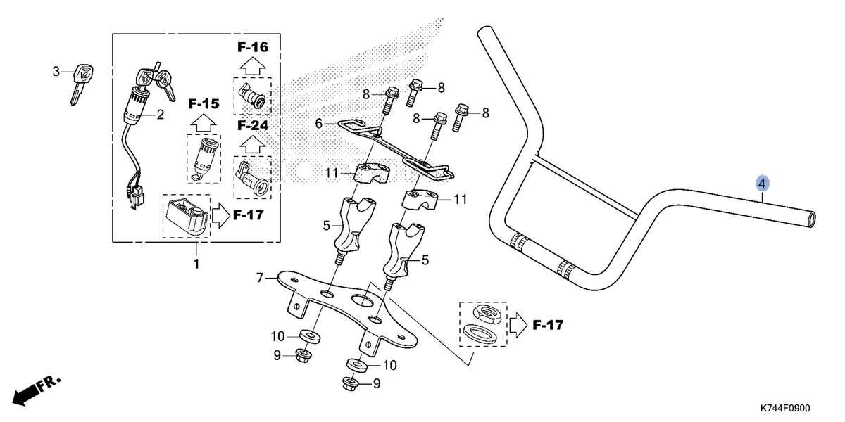 Honda OEM part 53100-K74-A00