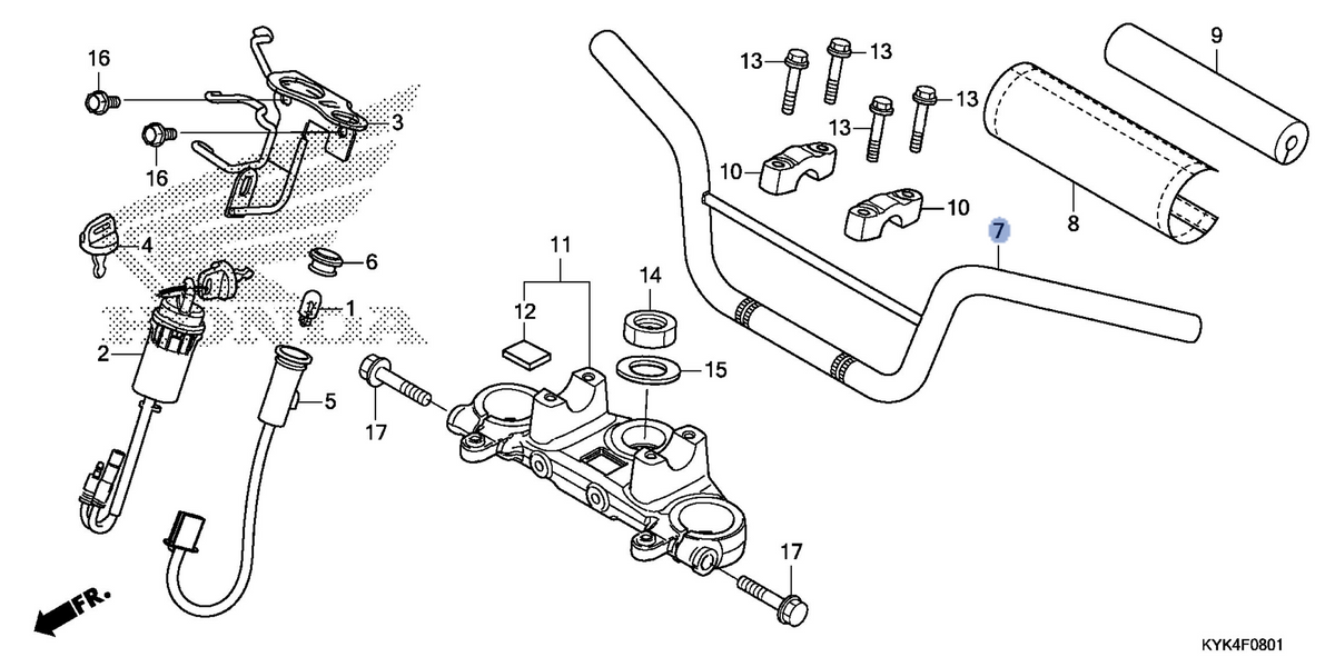 Honda OEM part 53100-KYK-D10