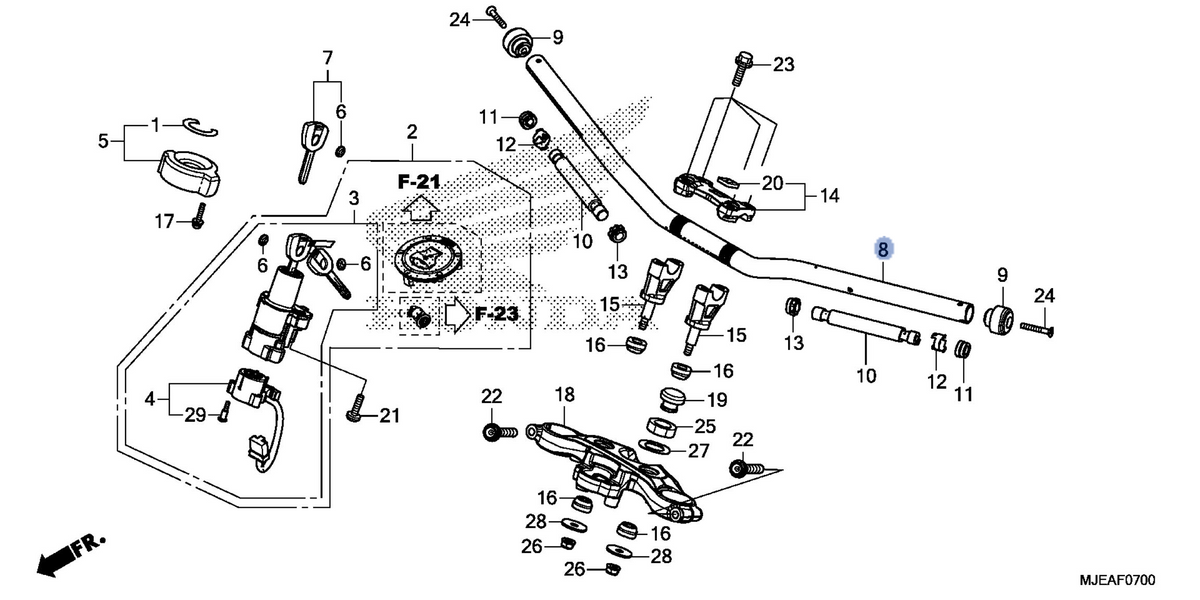 Honda OEM part 53100-MJE-DF0