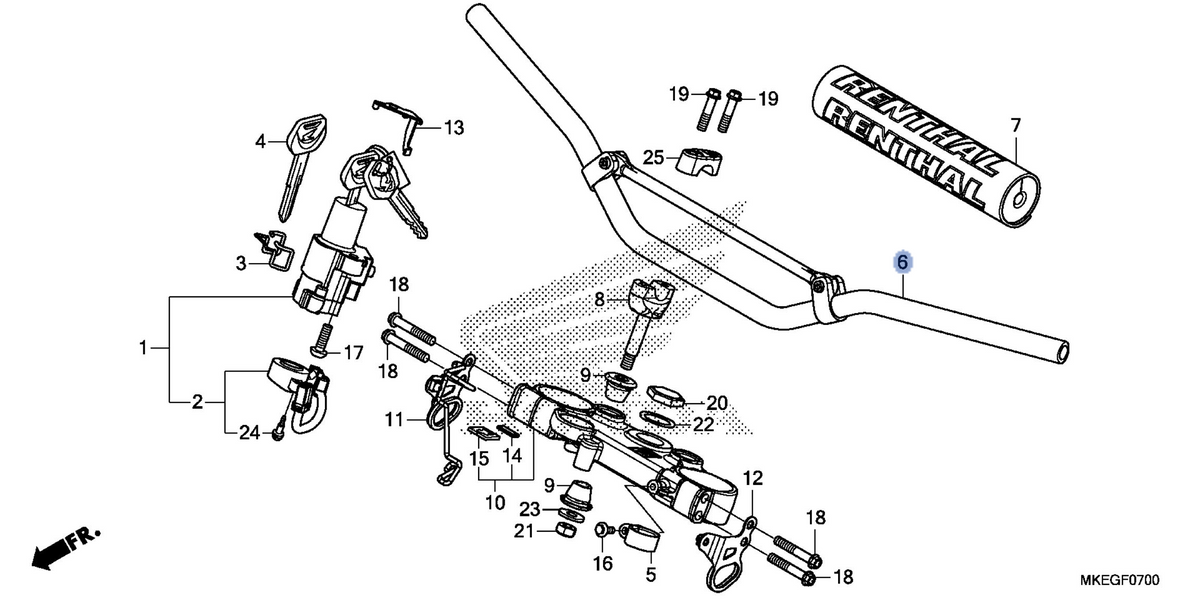 Honda OEM part 53100-MKE-A50