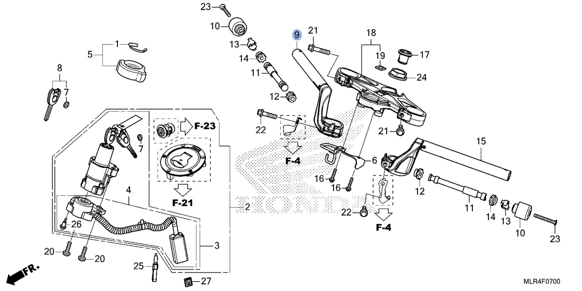Honda OEM part 53100-MKP-DN0