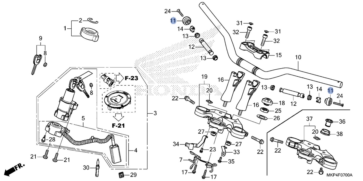 Honda OEM part 53104-MJE-D40