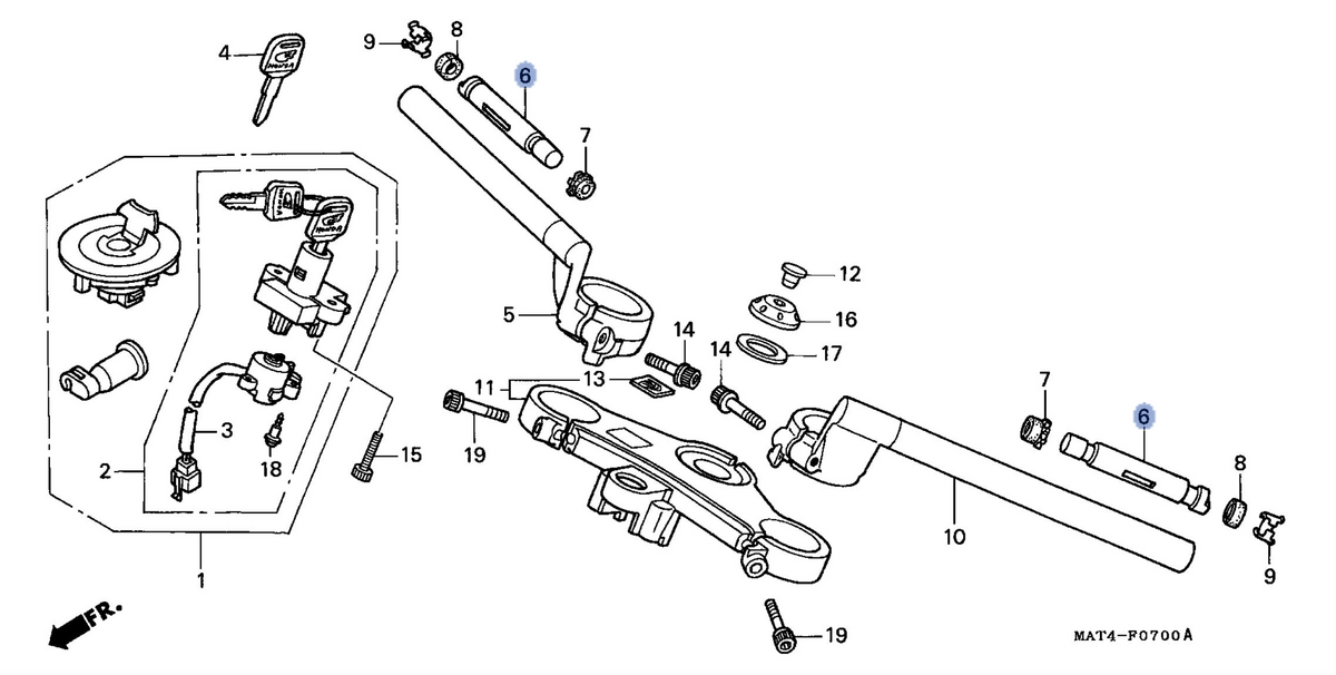 Honda OEM part 53105-KV3-000