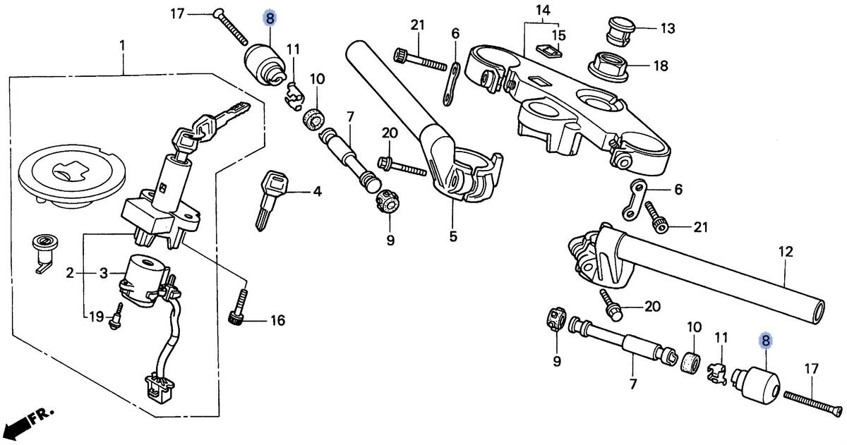 Honda OEM part 53105-MN4-010