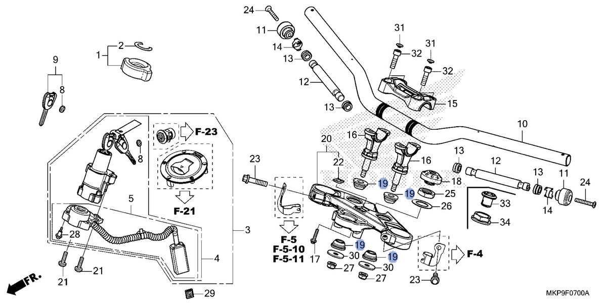 Honda OEM part 53136-K94-T00