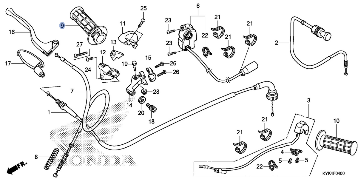 Honda OEM part 53140-KYK-305