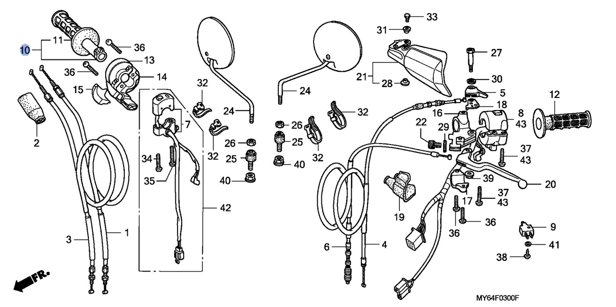 Honda OEM part 53140-MGW-305