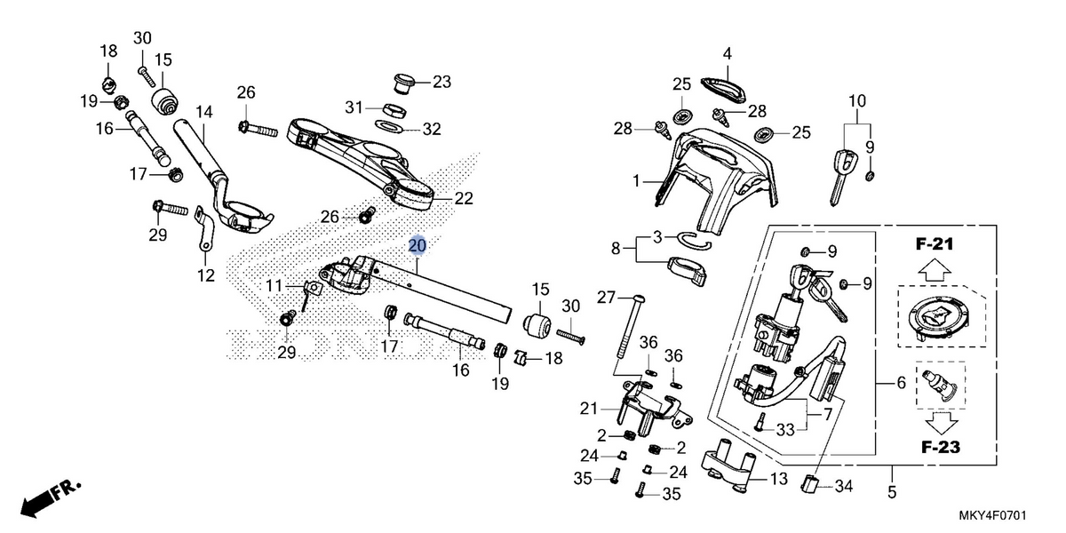 Honda OEM part 53150-MKN-D10