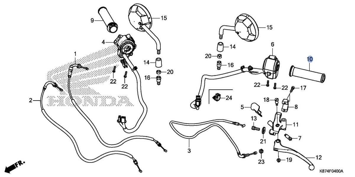 Honda OEM part 53165-K87-A00