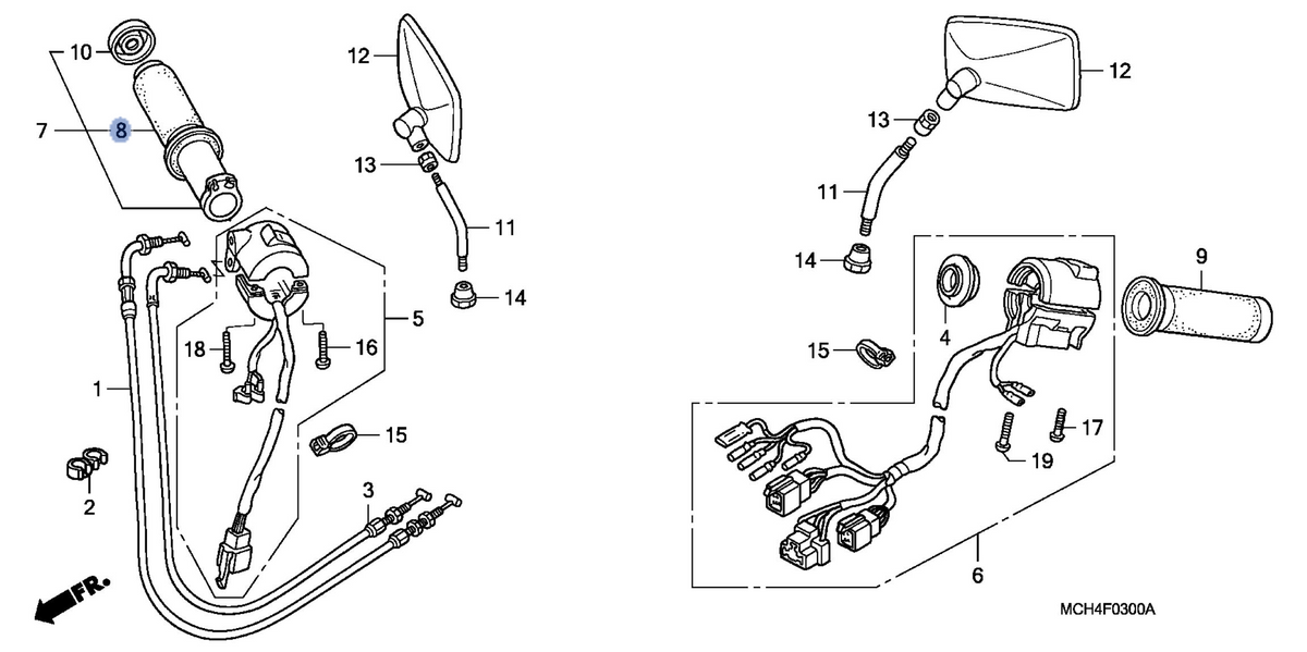 Honda OEM part 53165-MM8-000