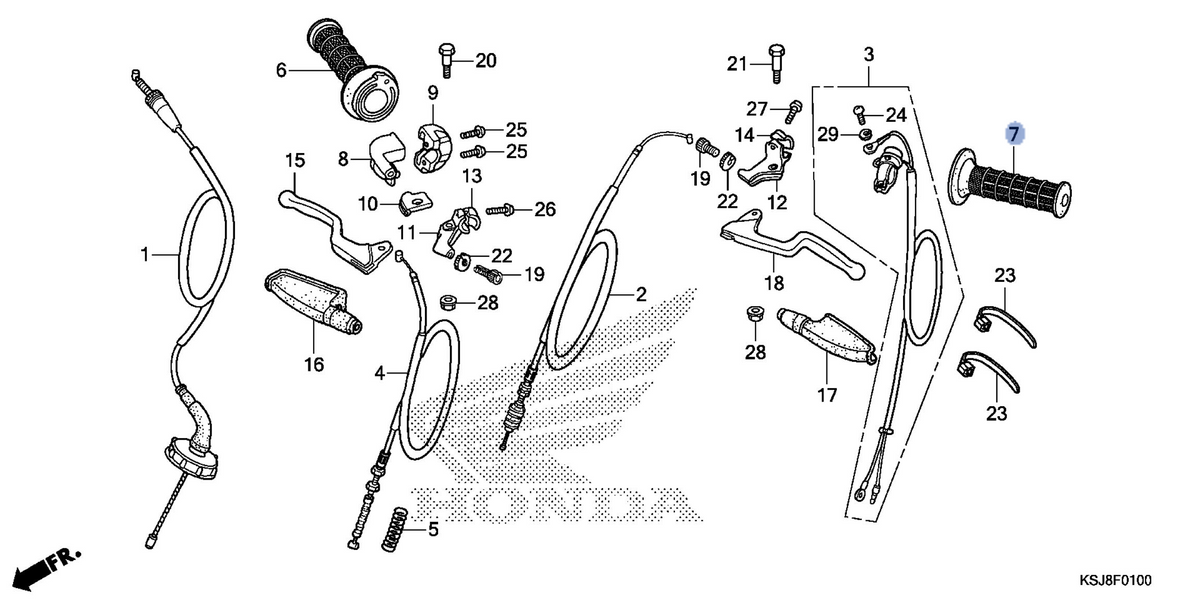 Honda OEM part 53166-GFW-305