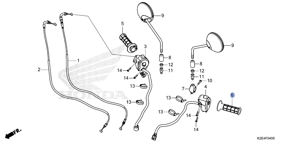 Honda OEM part 53166-K2E-T00