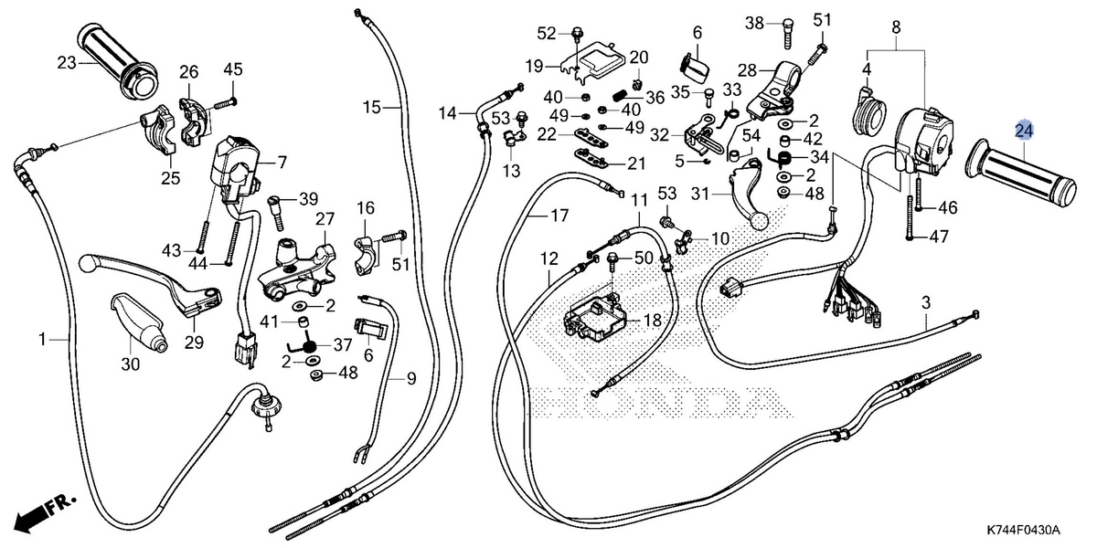 Honda OEM part 53166-KPL-901