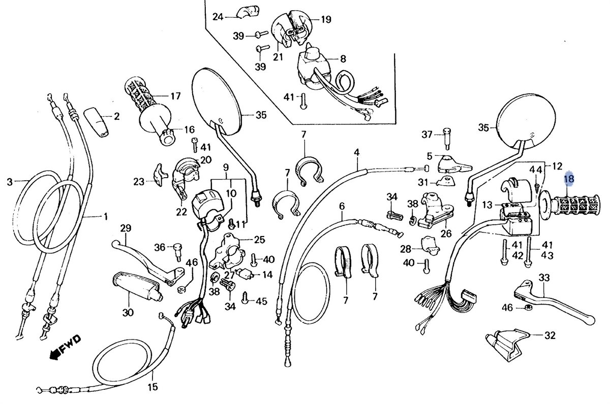 Honda OEM part 53166-MGW-305