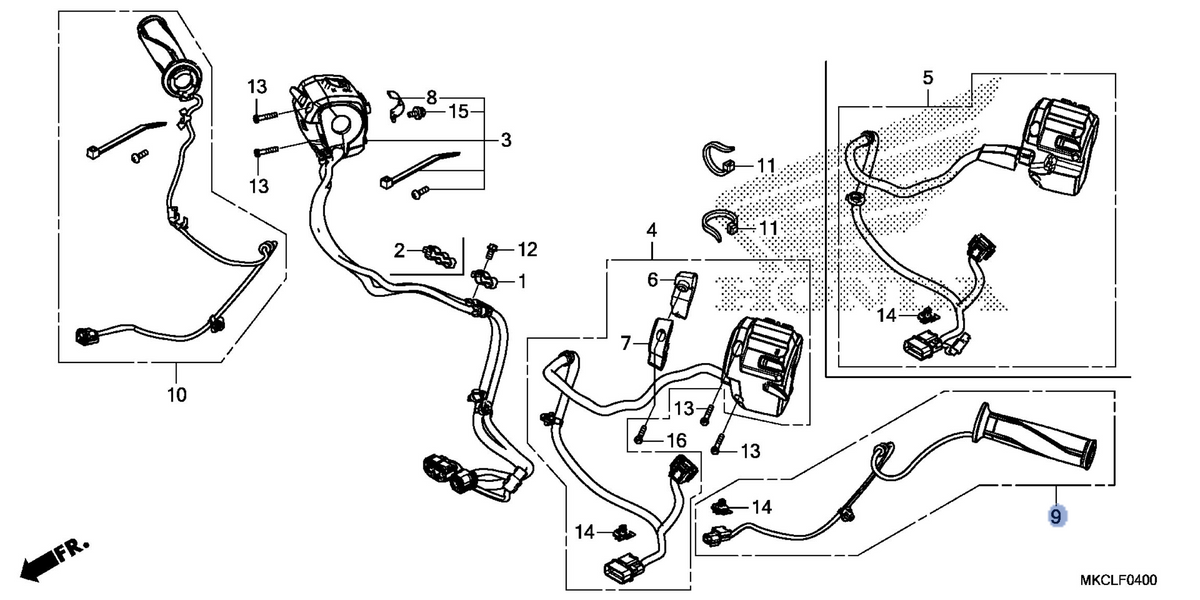 Honda OEM part 53166-MKC-A01