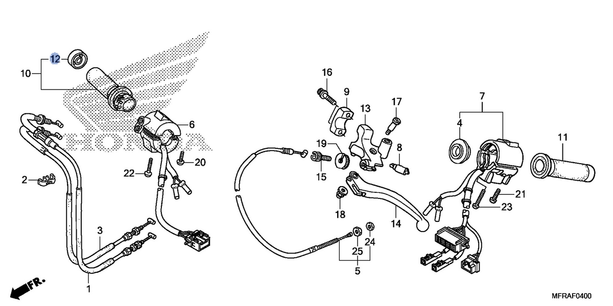 Honda OEM part 53167-MFE-A40