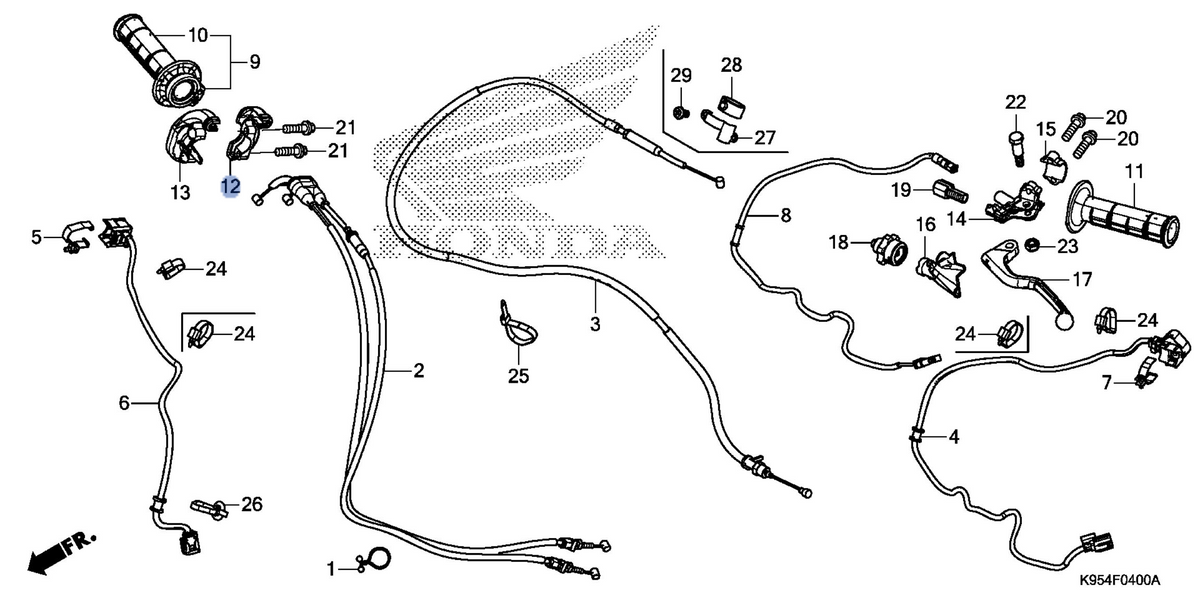Honda OEM part 53167-MKE-A00