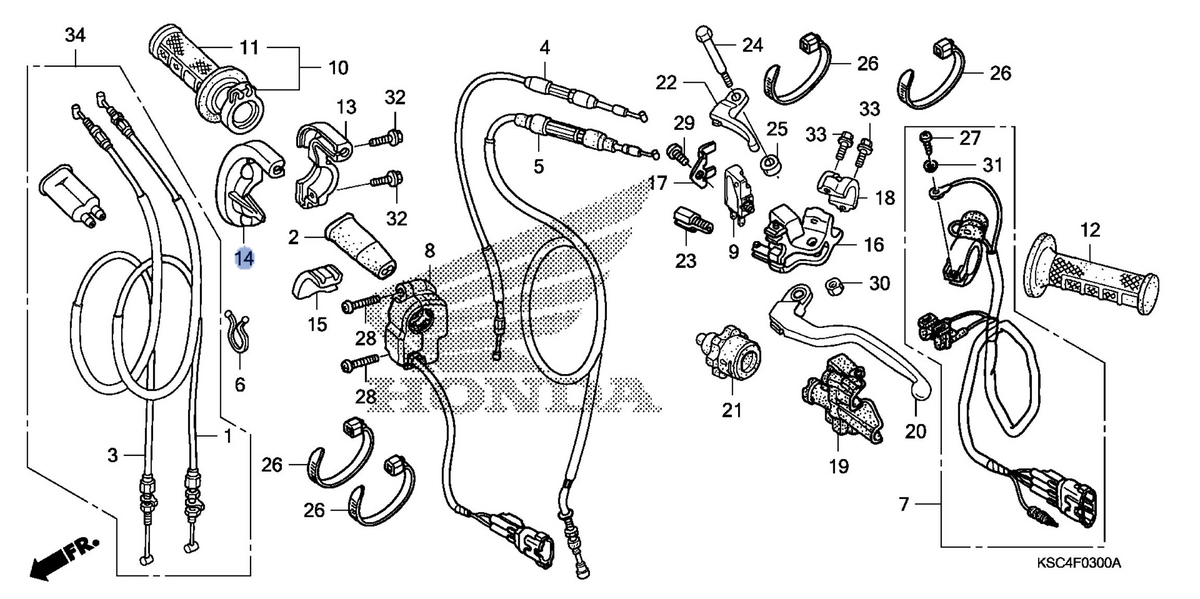 Honda OEM part 53168-KSC-000