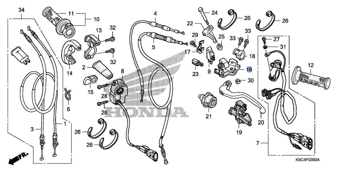 Honda OEM part 53172-KSC-000