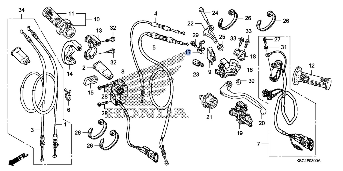Honda OEM part 53173-KSC-000
