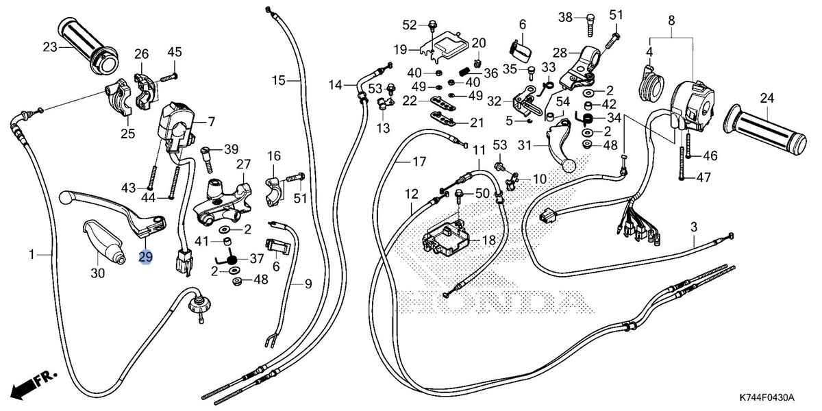 Honda OEM part 53175-K74-A00