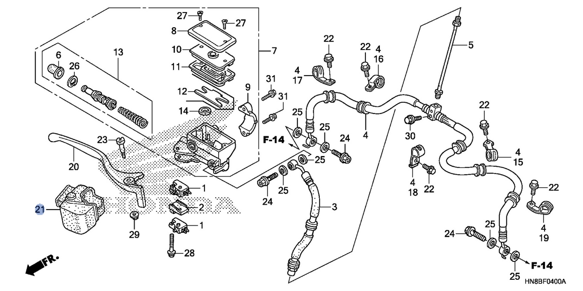 Honda OEM part 53176-HN8-000