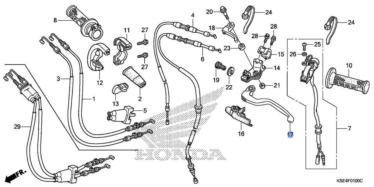 Honda OEM part 53178-KSE-305