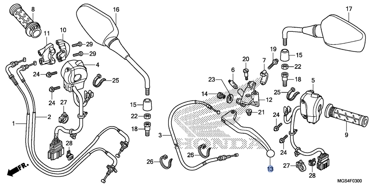 Honda OEM part 53178-KV0-305