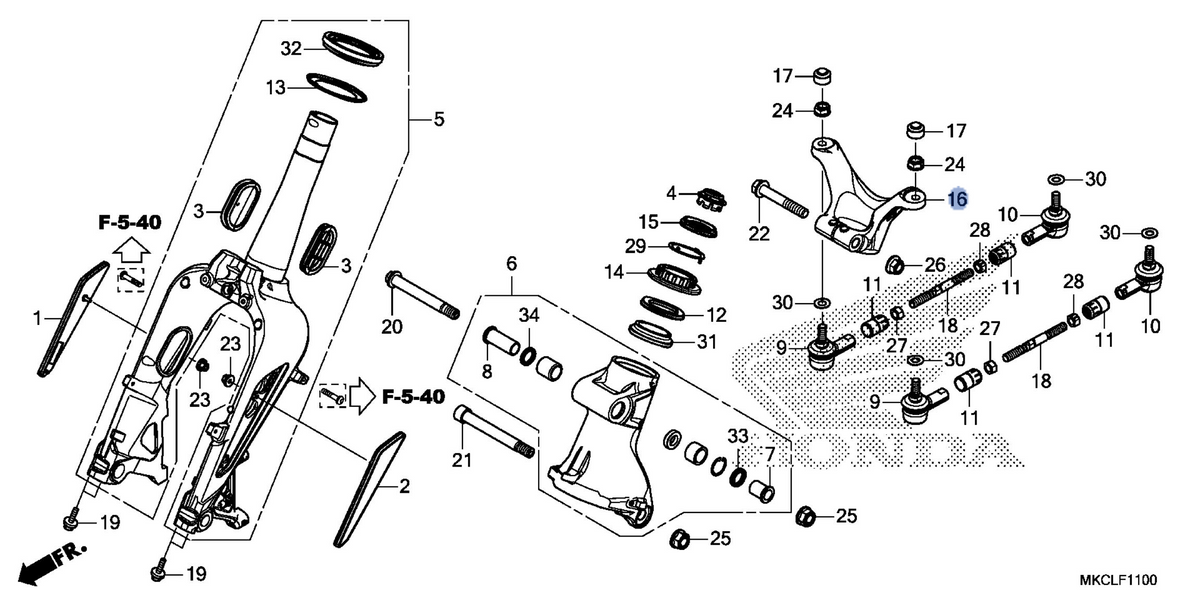 Honda OEM part 53240-MKC-A00