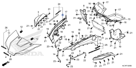 Honda OEM part 61100-HL6-A00ZE