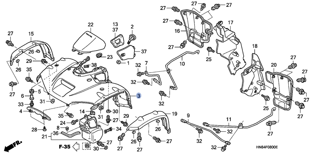 Honda OEM part 61100-HN8-305ZC