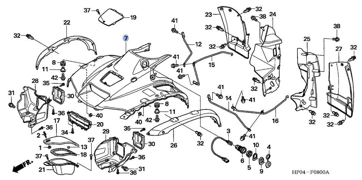 Honda OEM part 61100-HP0-A00ZA