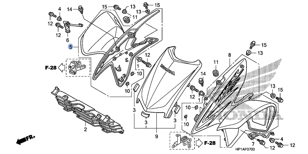 Honda OEM part 61100-HP1-A40ZA
