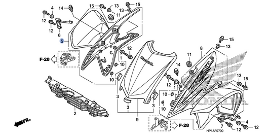 Honda OEM part 61100-HP1-B30ZA