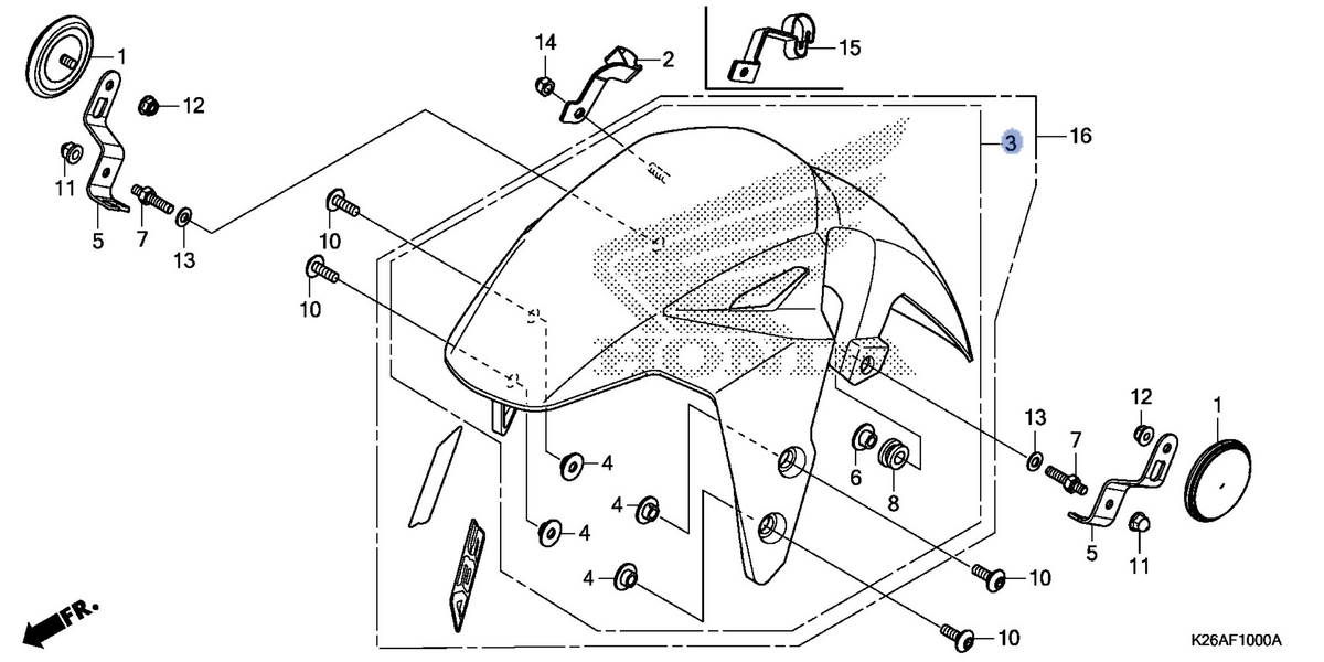 Honda OEM part 61100-K26-B00ZL