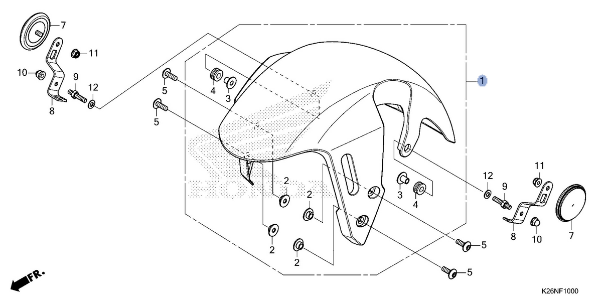 Honda OEM part 61100-K26-G00ZA