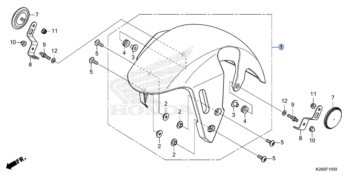 Honda OEM part 61100-K26-G00ZH