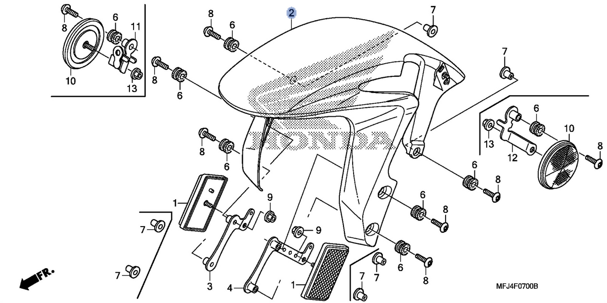 Honda OEM part 61100-MFJ-D00ZP