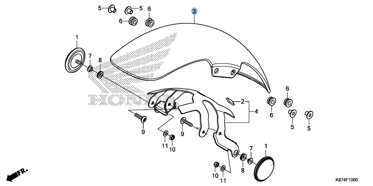 Honda OEM part 61101-K87-A00