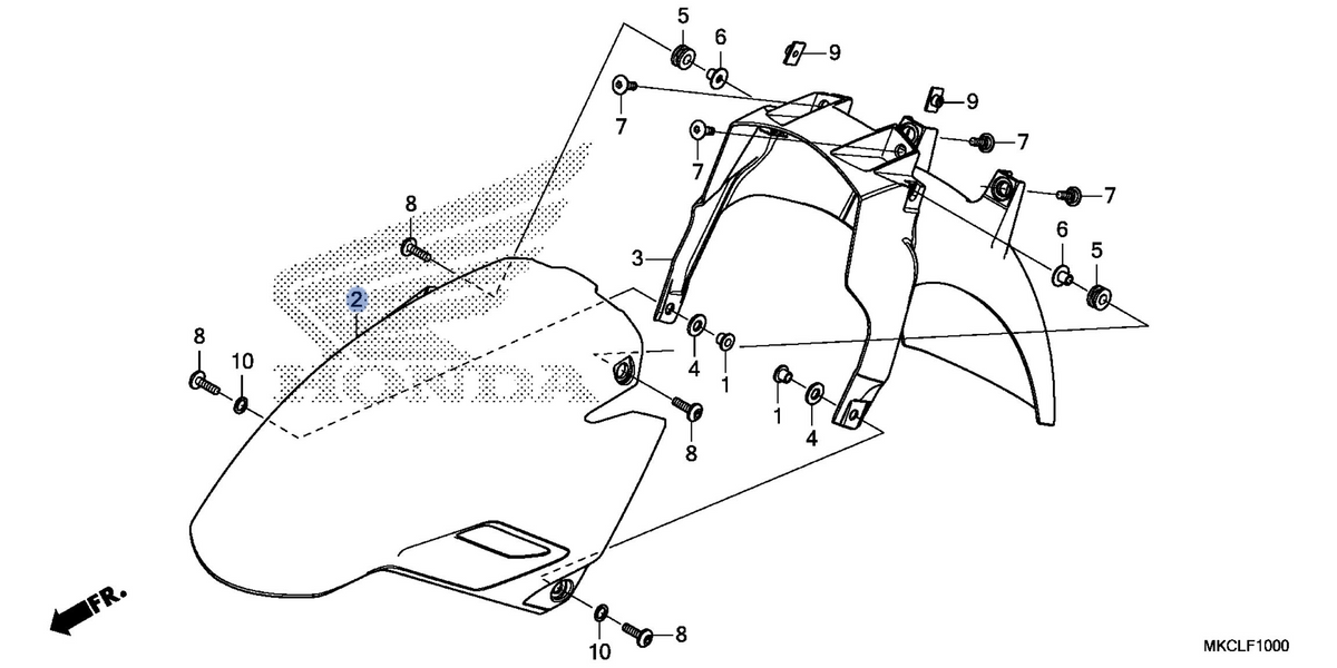 Honda OEM part 61101-MKC-A00ZB