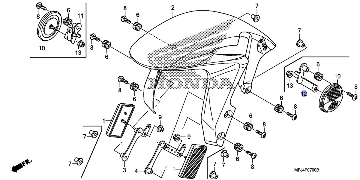 Honda OEM part 61102-MFL-670