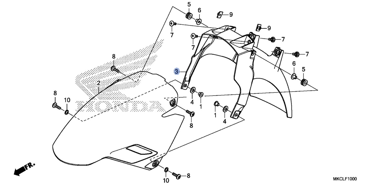 Honda OEM part 61102-MKC-A00