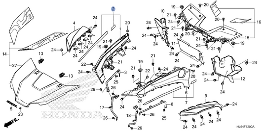 Honda OEM part 61105-HL6-A50ZA