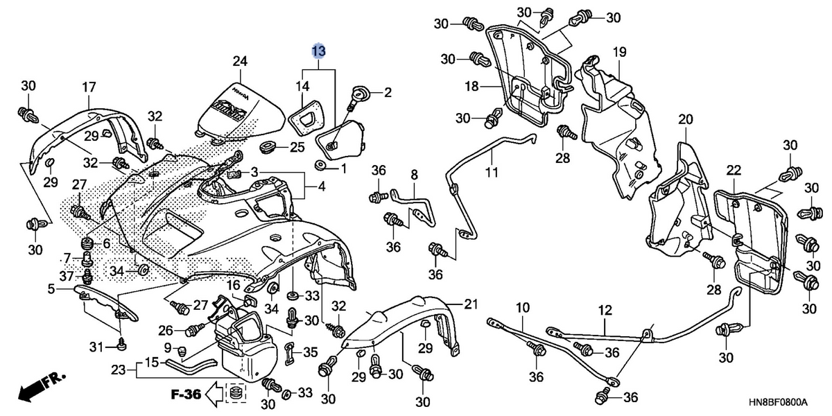 Honda OEM part 61110-HN8-000ZA